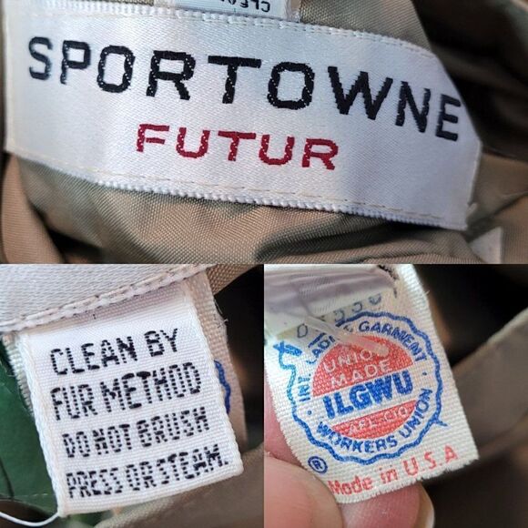 Vintage 70's Reversible Vegan Faux Fur Raincoat M Snow Leopard Animal Pockets - Picture 3 of 16